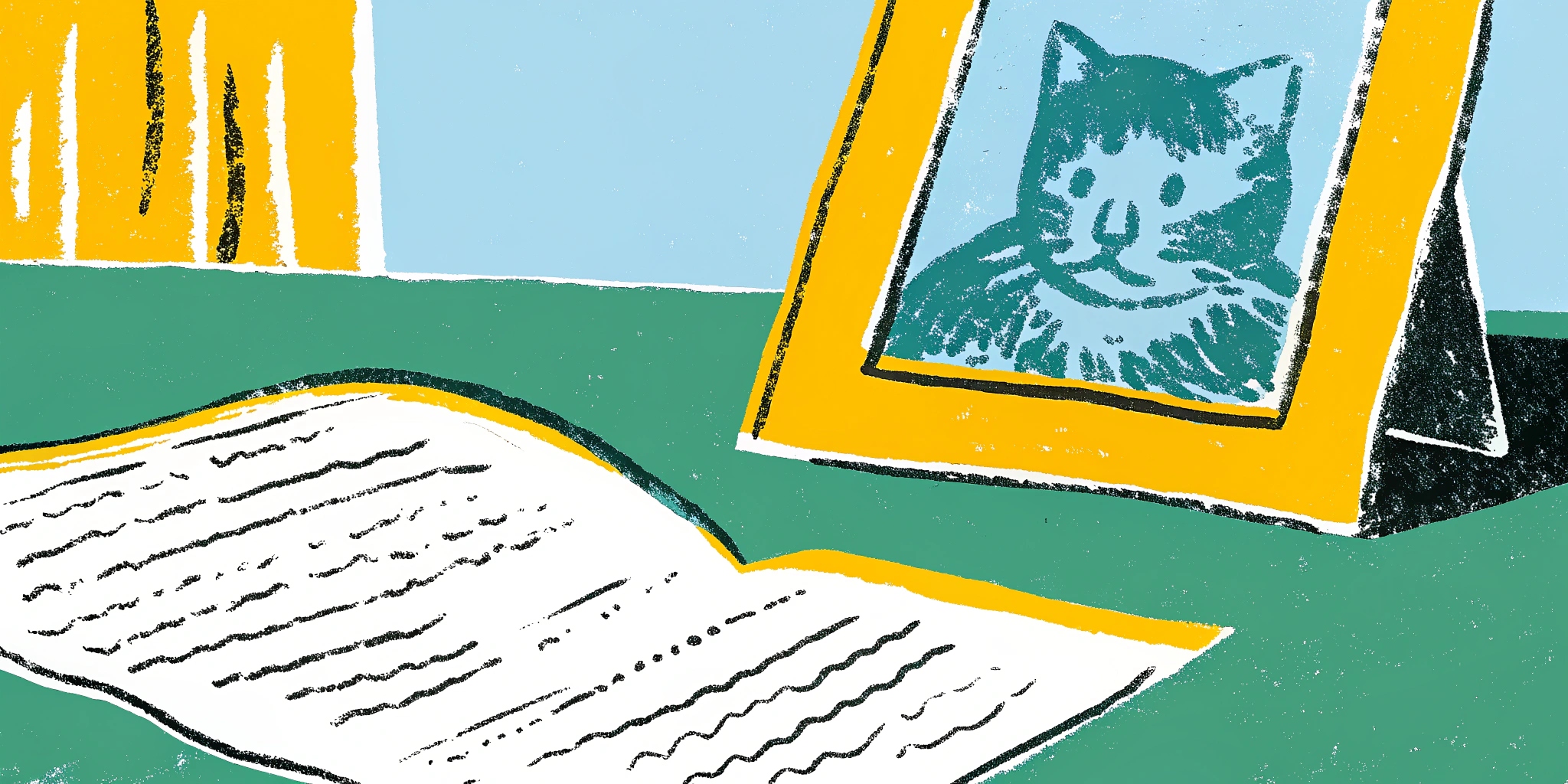 Ilustração de voluntários cuidando de animais em um abrigo